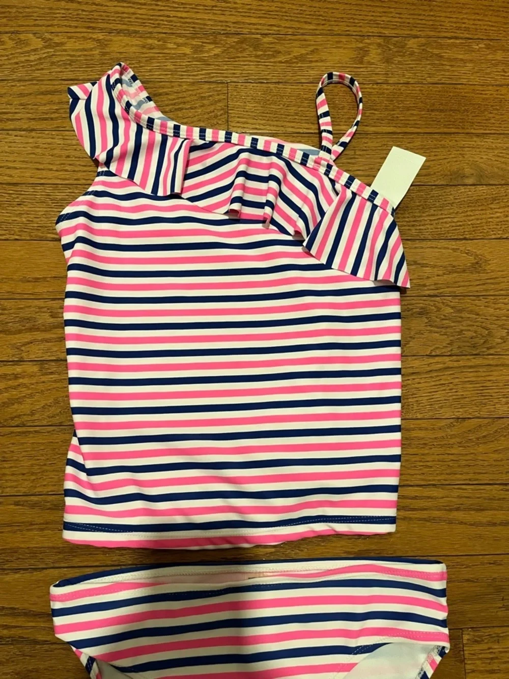 Girls striped tankini size 14, NWT